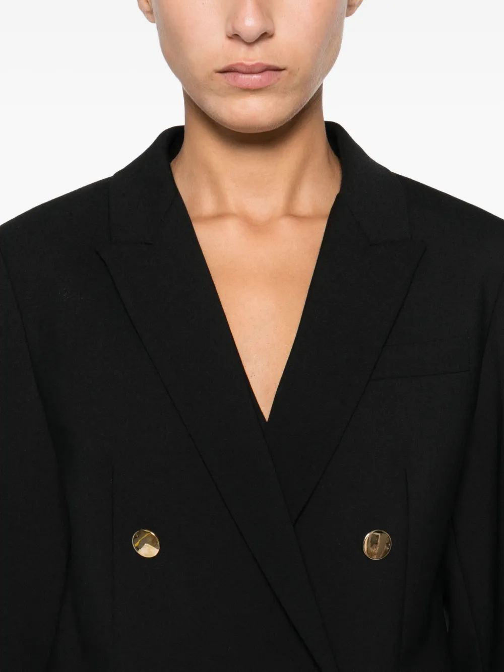 Semicouture Carrie Double-breasted Blazer In Black