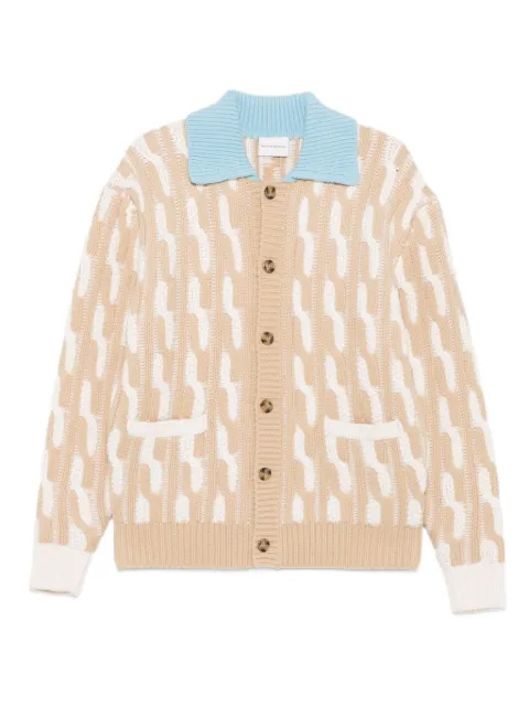 Drôle De Monsieur Le cardigan torsades bicolore