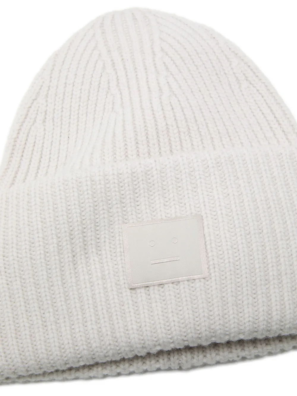 Acne Studios ribbed face-patch beanie hat | Men | Image 2