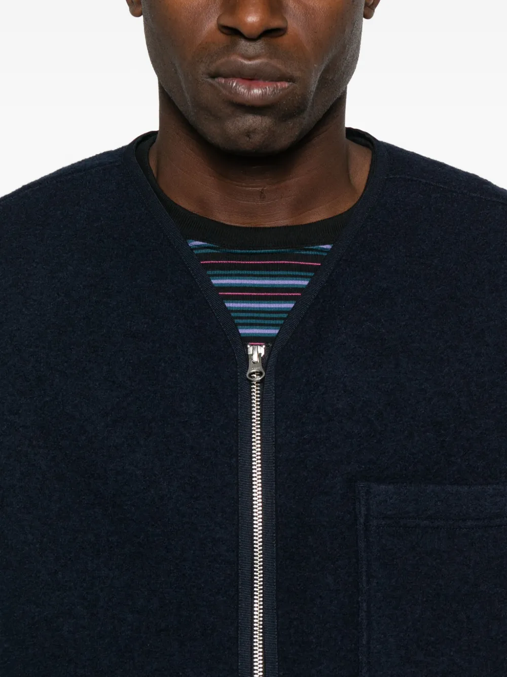 Samsoe & Samsoe Sahannes Zip-front Pocket Vest In Black