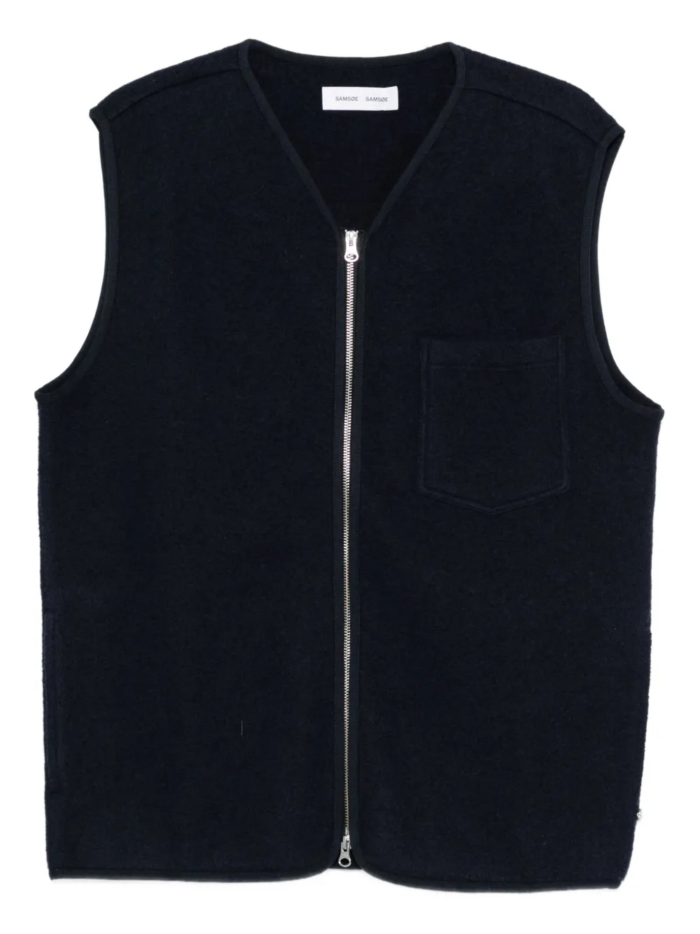 SAMSOE SAMSOE Sahannes zip-front pocket vest | Blue | Image 1
