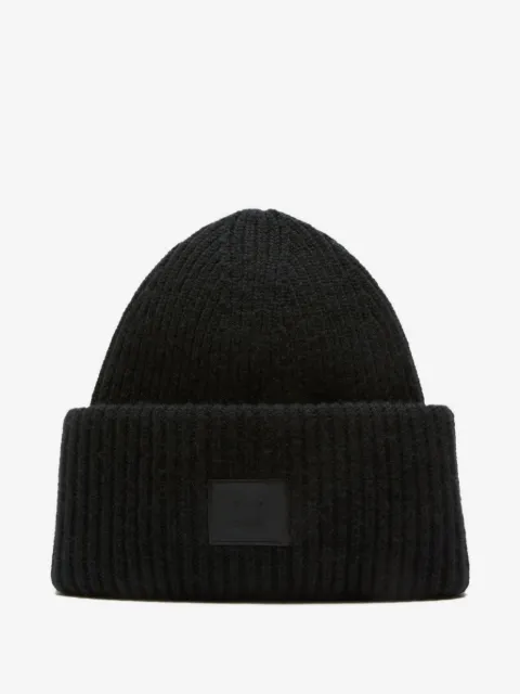 Acne Studios bonnet côtelé à patch Face