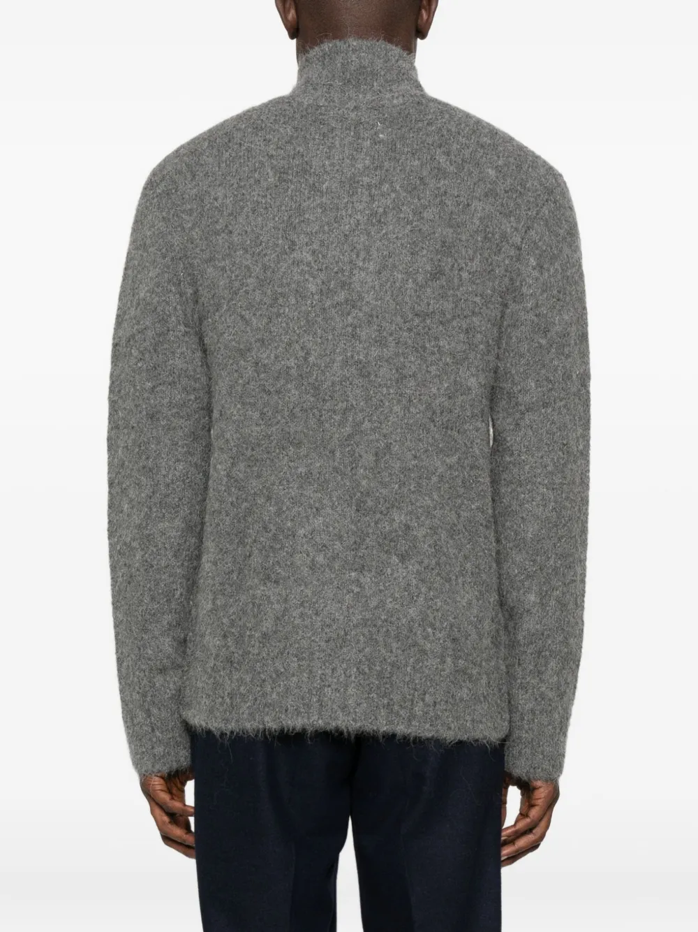 Samsoe & Samsoe Zipper Long-sleeved Sweater In Animal Print