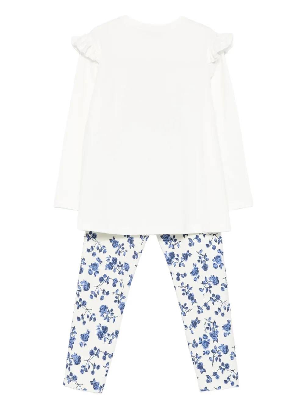 Monnalisa ruffle-detail floral-print T-shirt and leggings | Tracksuit Sets | Image 2