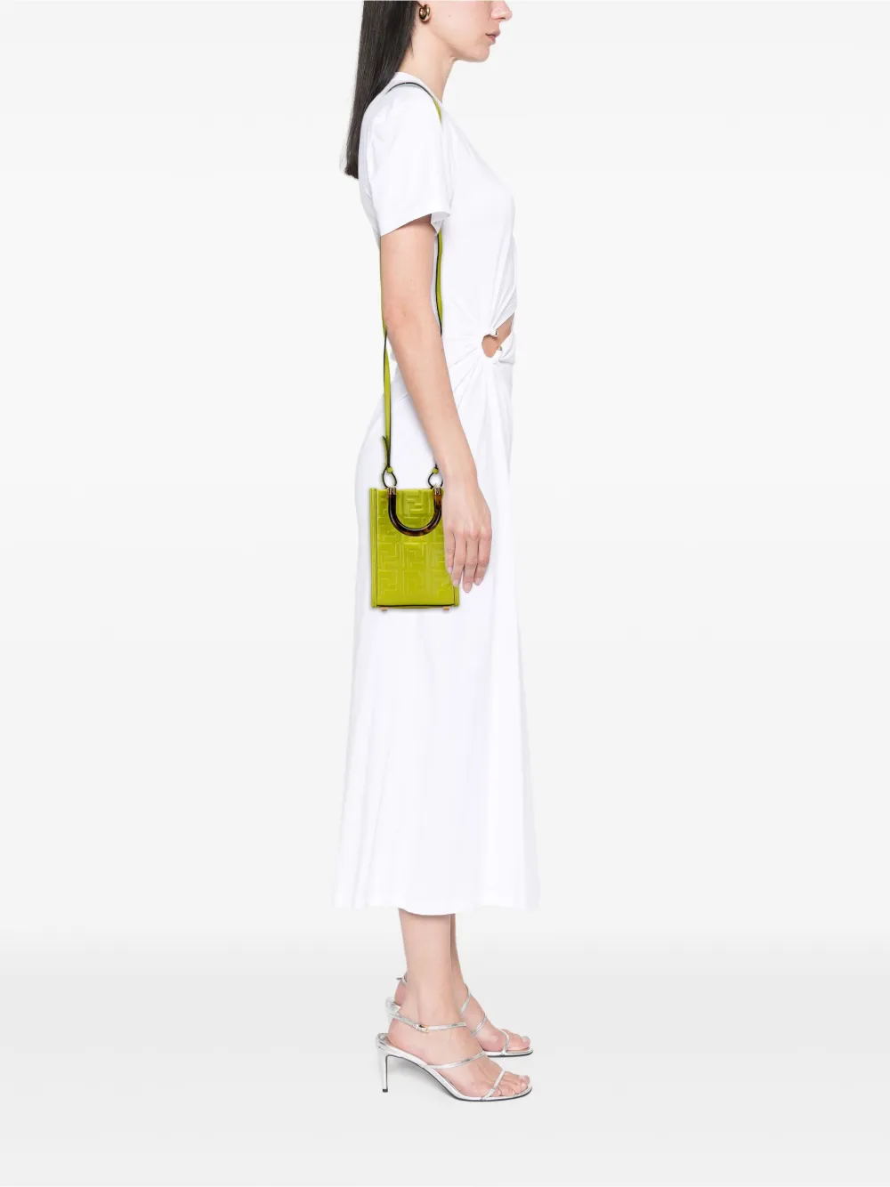 Fendi Pre-Owned 2010-2025 Mini Zucca Embossed Leather Sunshine Shopper Tote satchel | Pre-Owned | Image 2