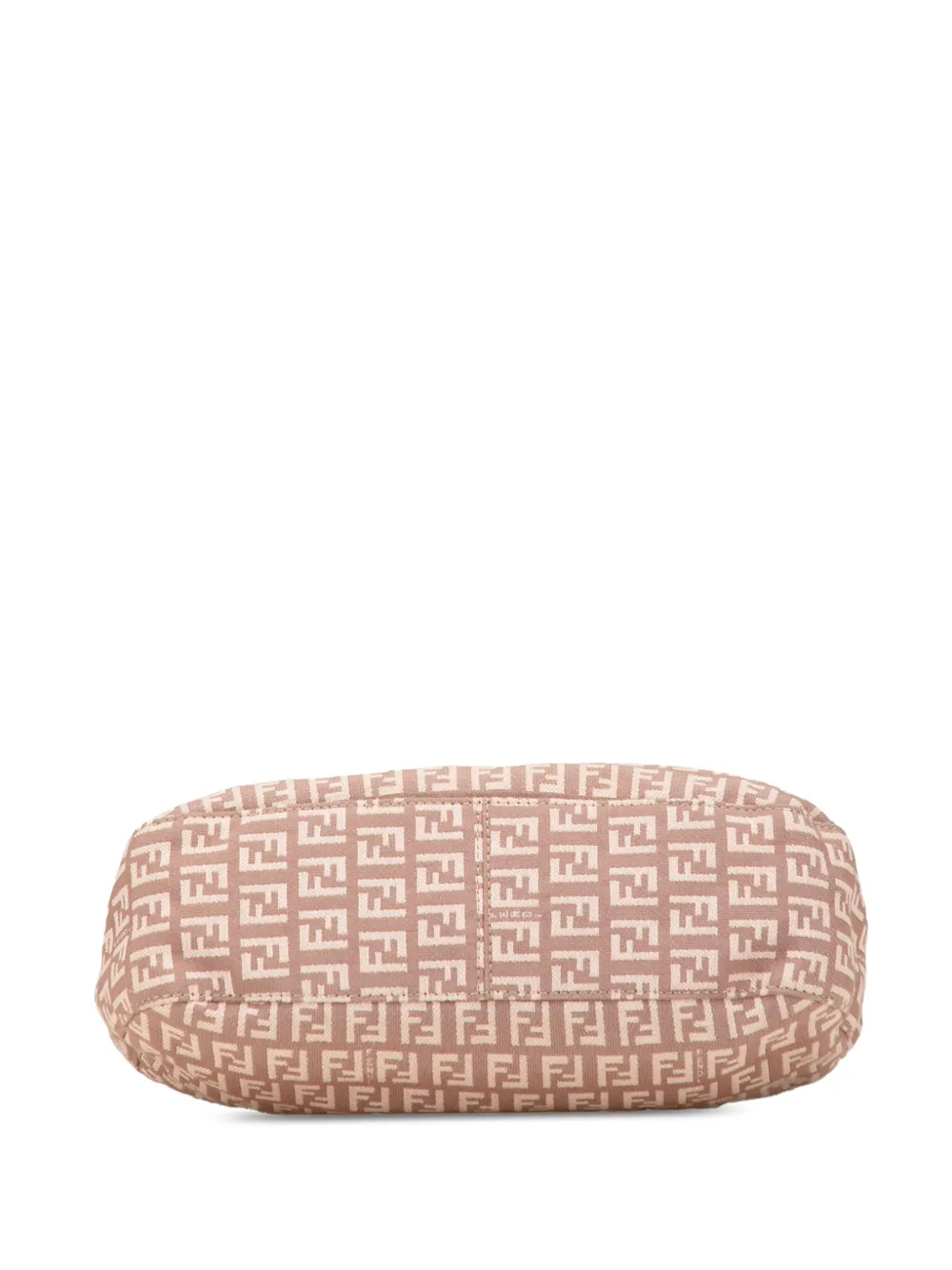 Pre-owned Fendi 2000-2010 Zucchino Canvas Shoulder Bag In Pink