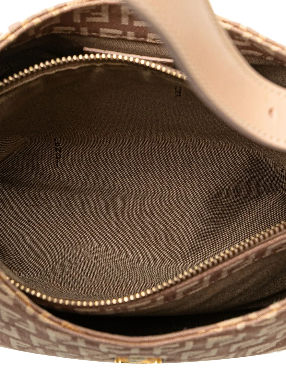 Pre-owned Fendi 2000-2010 Zucchino Canvas Shoulder Bag In Pink