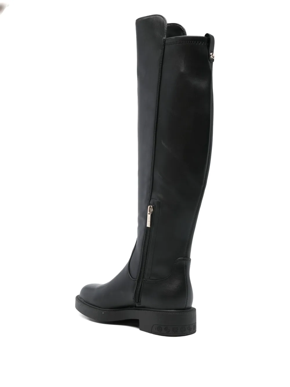 Guess Usa Zip-up Knee-high Boots In Black