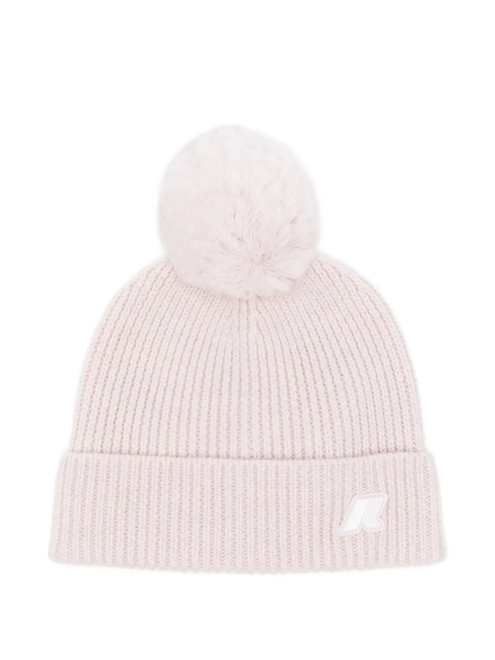 K Way Kids ribbed pom-pom beanie | Pink | Image 1