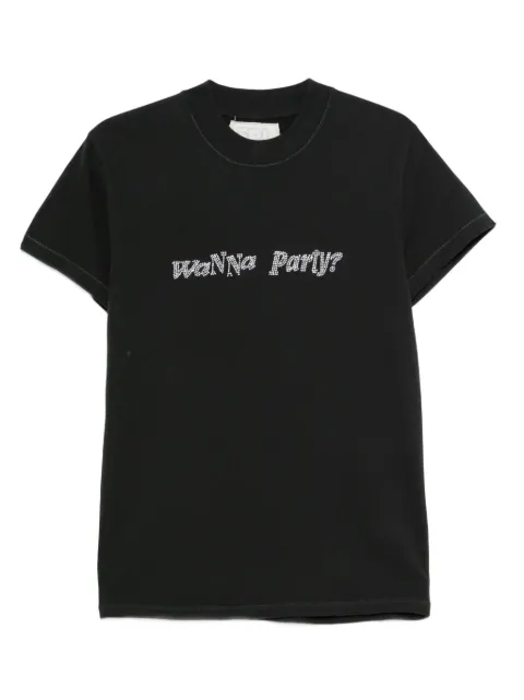ERL t-shirt à ornements en cristal