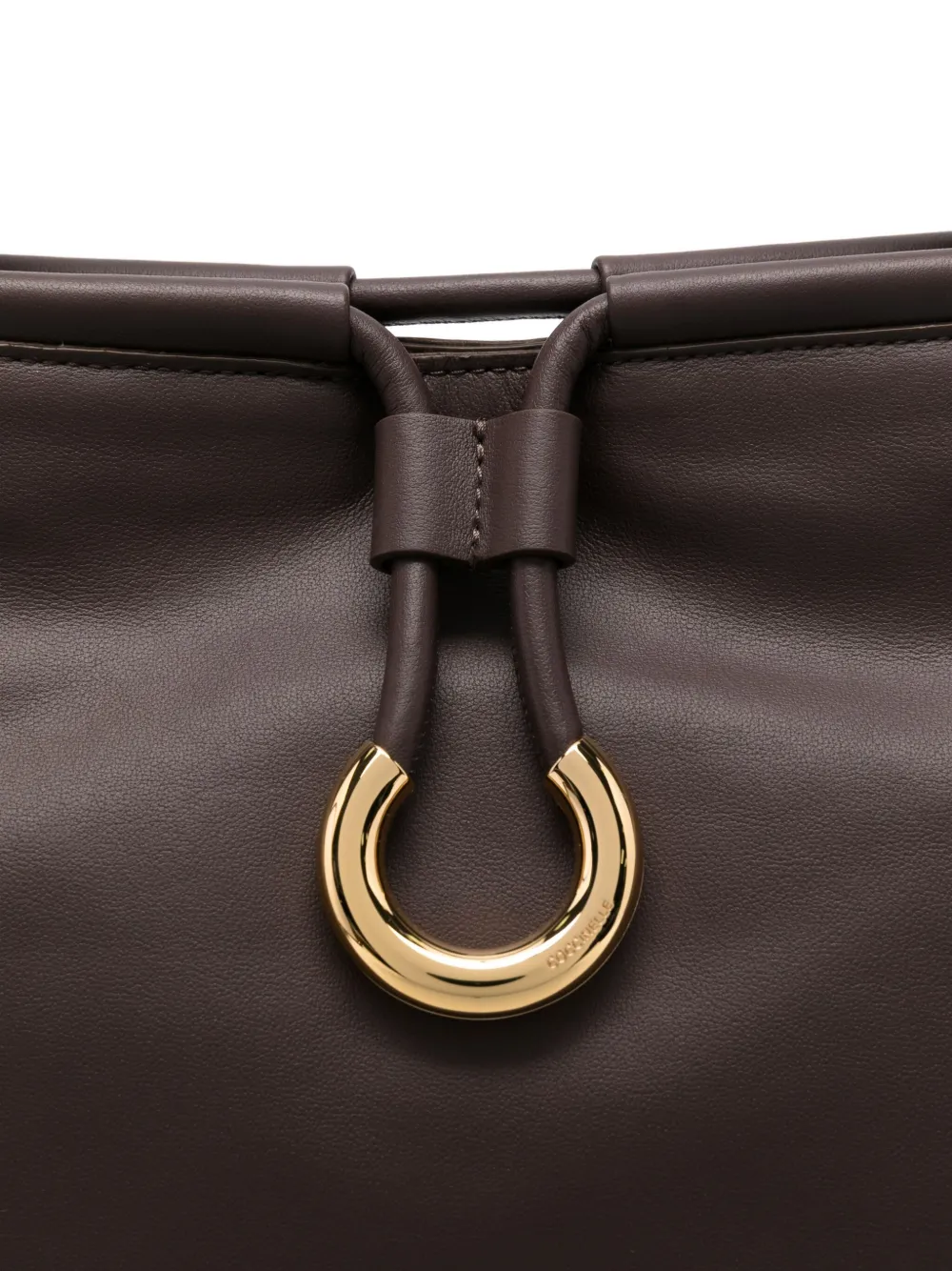 Coccinelle Ring-detail Top-handle Shoulder Bag In Brown