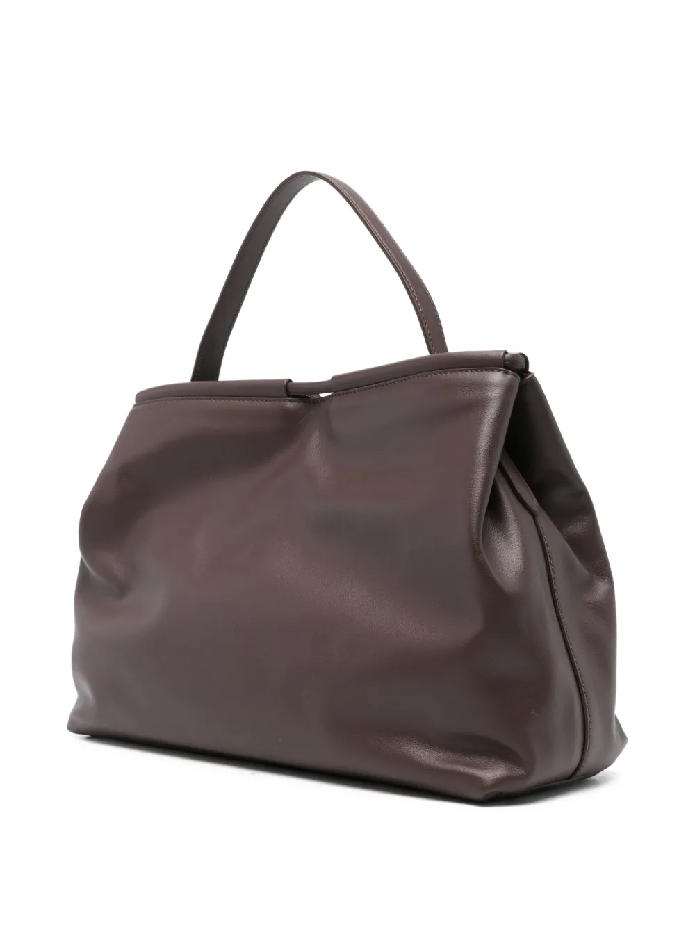 Coccinelle Ring-detail Top-handle Shoulder Bag In Brown