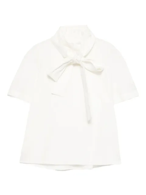 SHUSHU/TONG top manga corta con moño