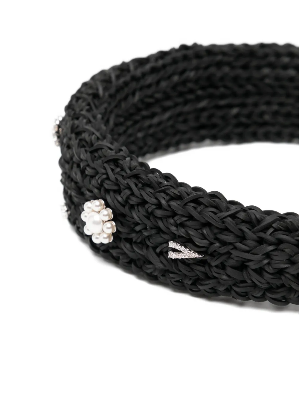 Shushu-tong Braided Headband In Brown