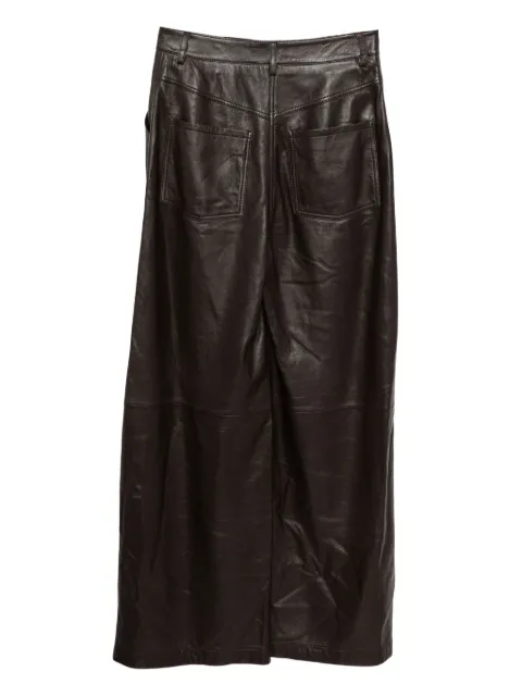 Yves Salomon lamb leather straight-leg trousers 