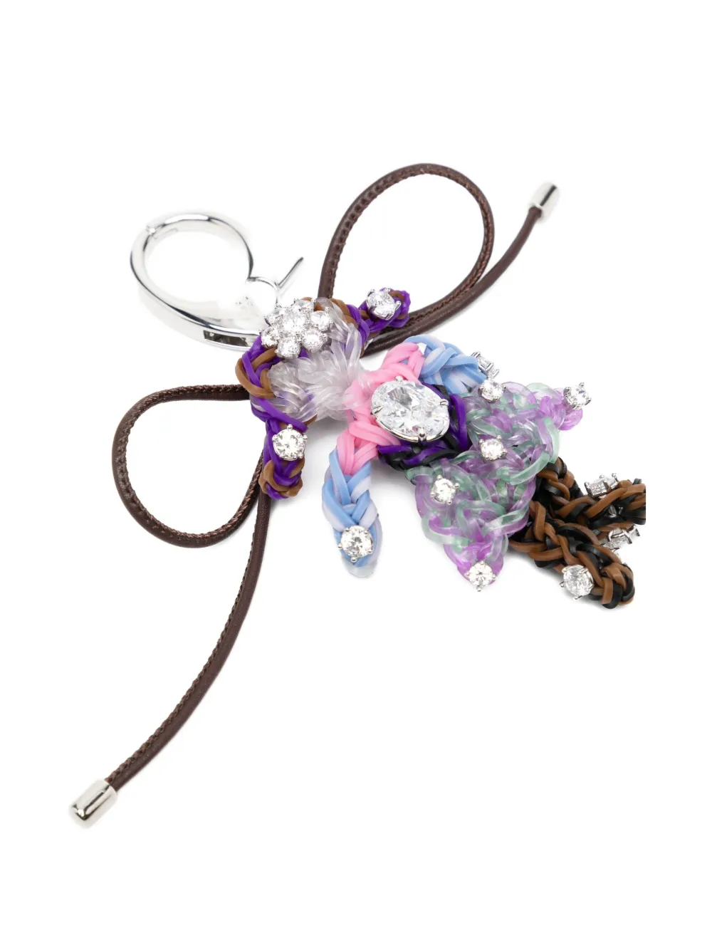 SHUSHU TONG Geweven sleutelhanger met stras Purple