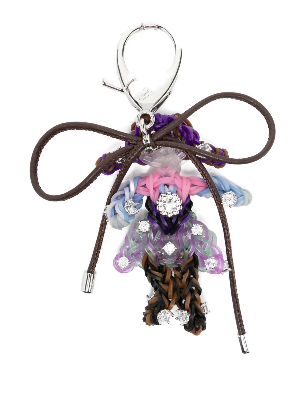 SHUSHU/TONG rhinestone woven doll keychain | Image 2