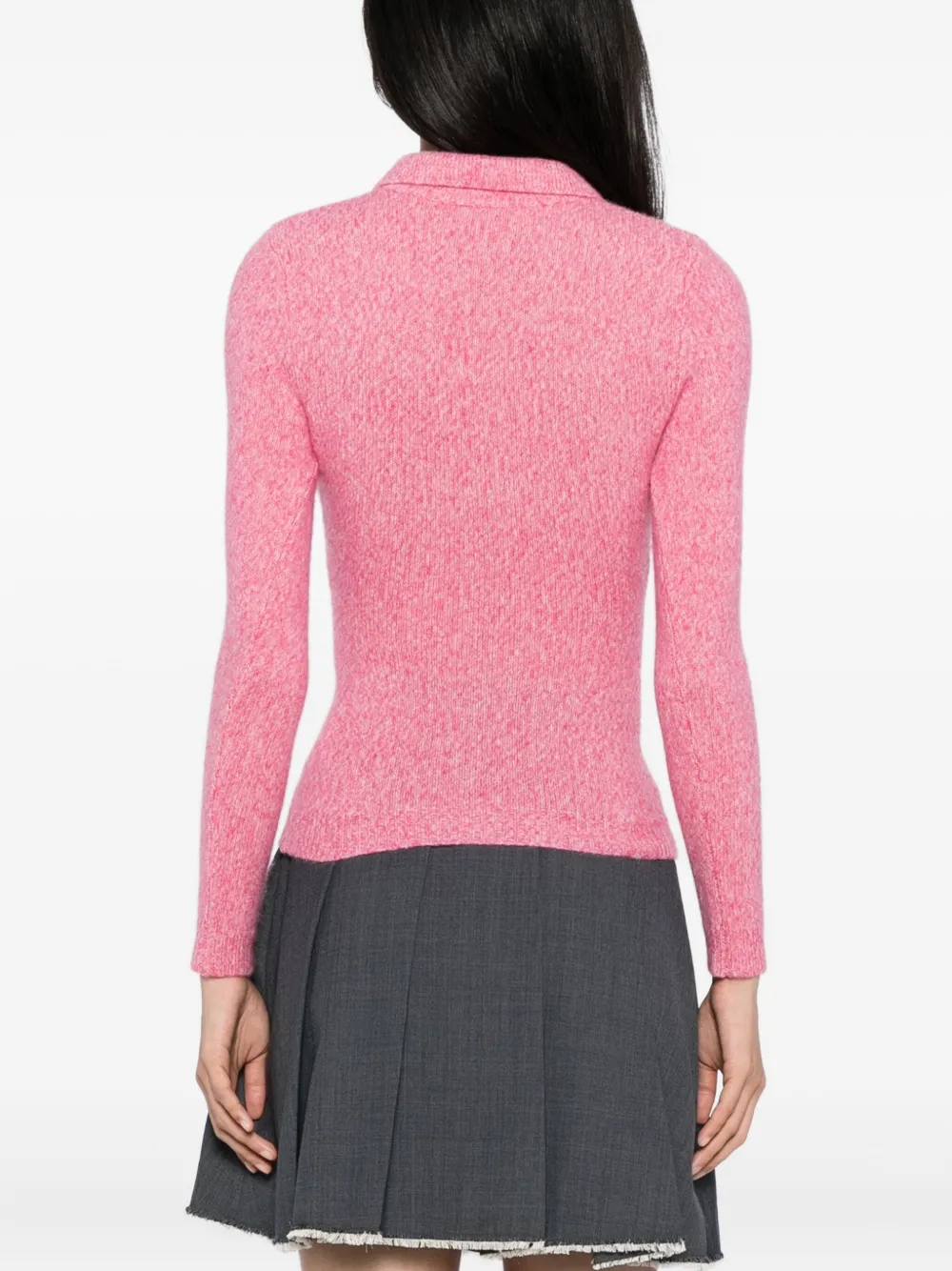 Shushu-tong Lapel Fitted Cardigan In Pink