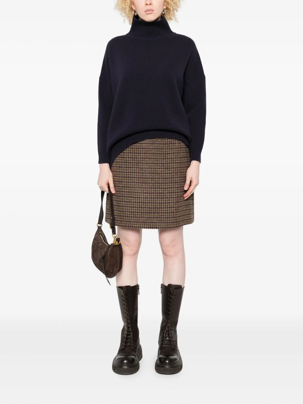 Weekend Max Mara High-neck Virgin Wool Jumper In Blue