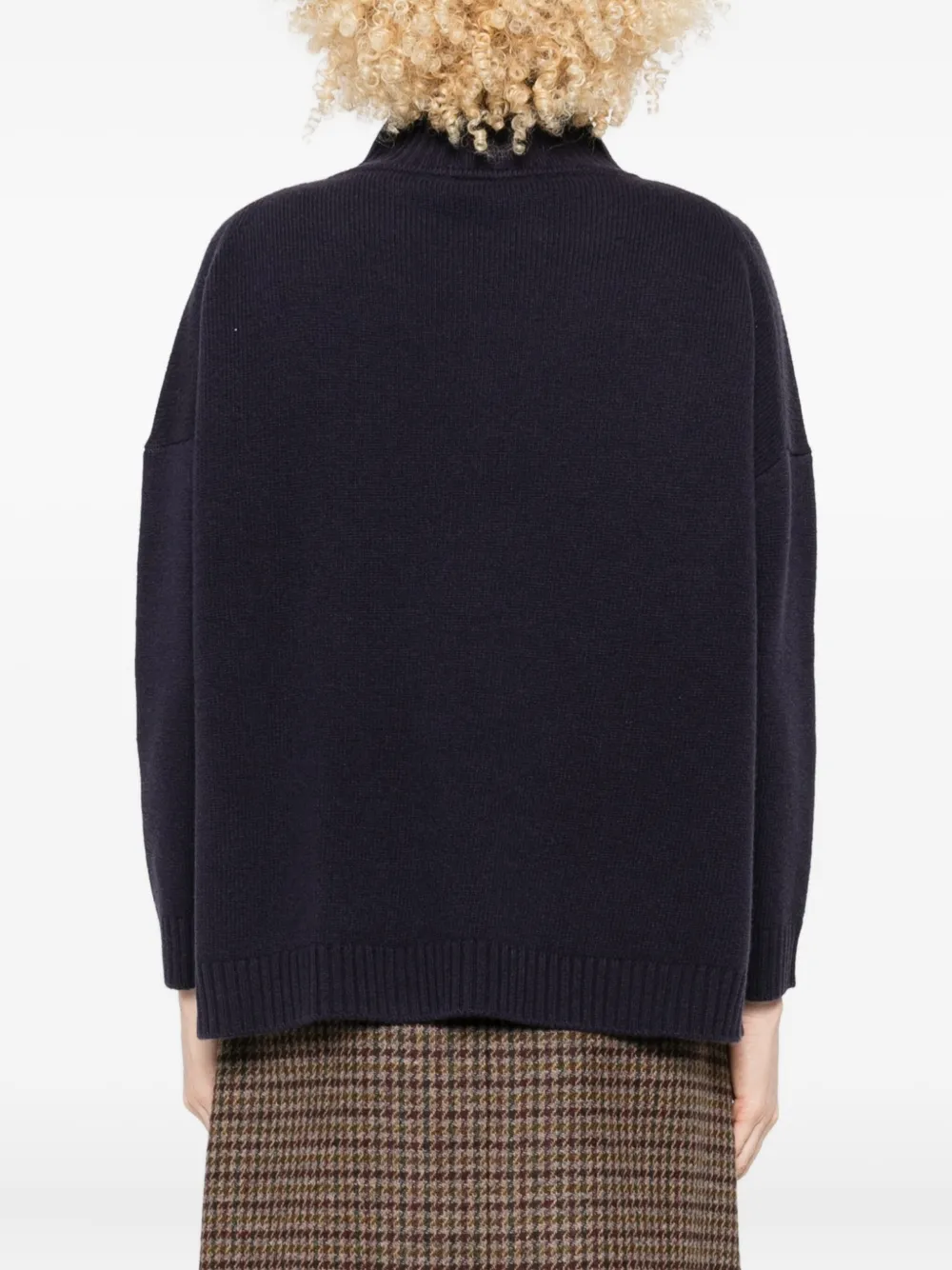 Weekend Max Mara High-neck Virgin Wool Jumper In Blue
