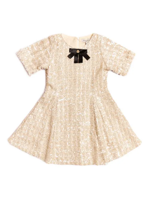 BCBG KIDS sequin-embellished bow dress