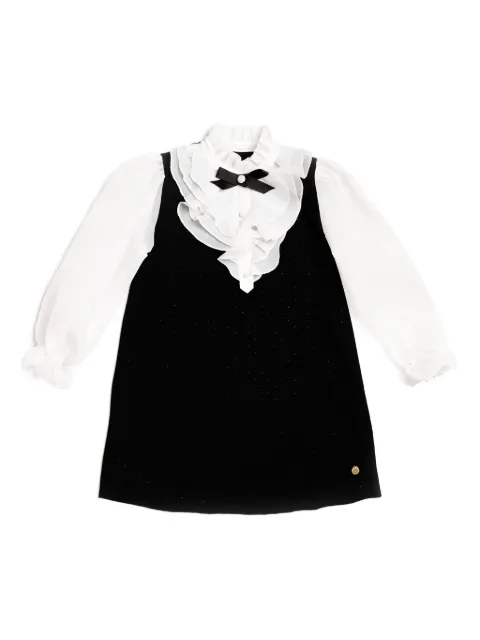 BCBG KIDS rhinestone-embellished ruffled dress