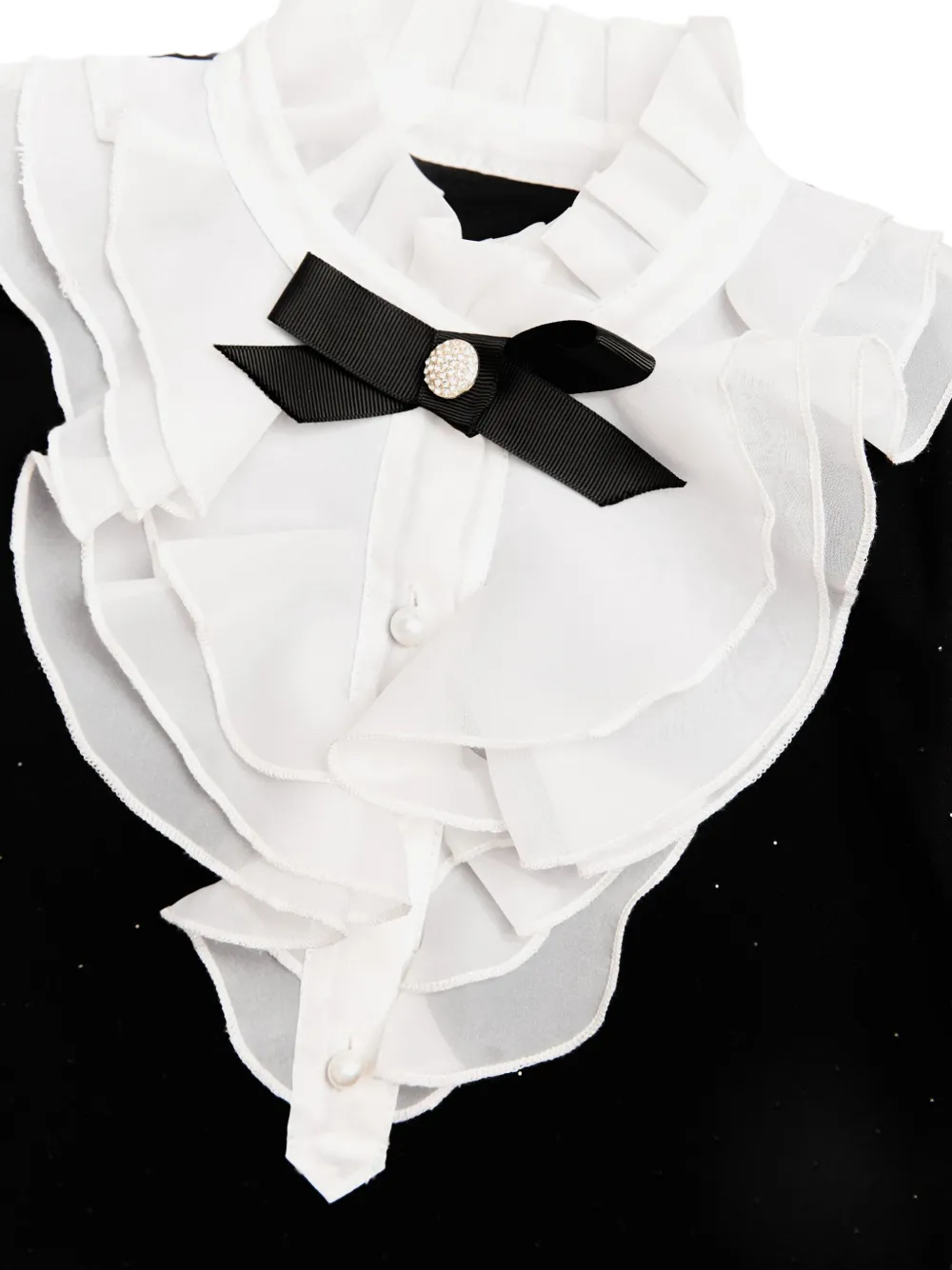 BCBG KIDS Jurk verfraaid met stras en ruches Zwart