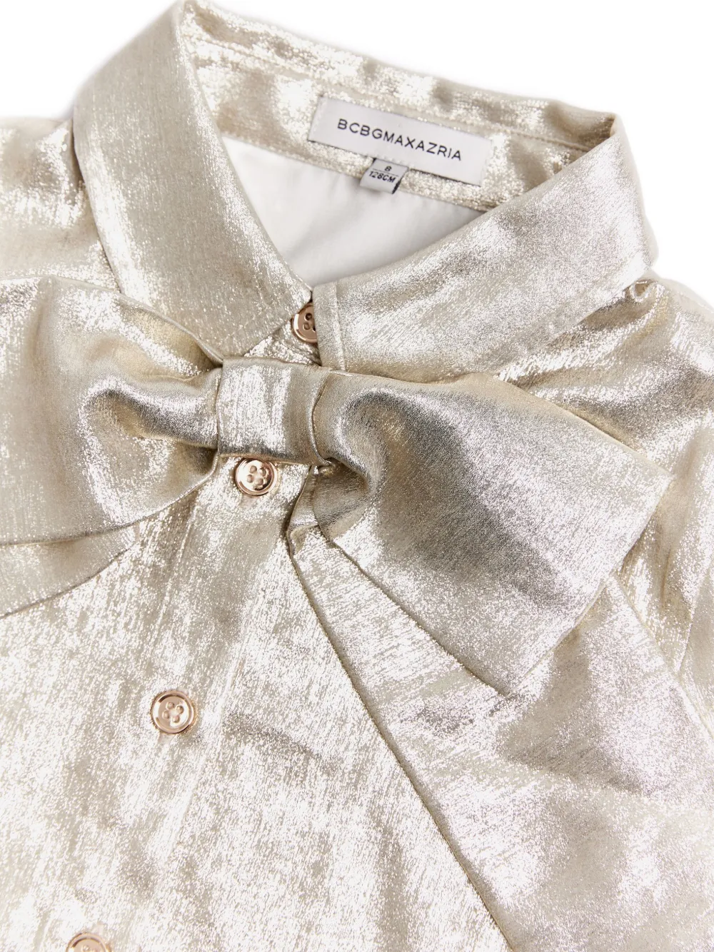BCBG KIDS Metallic shirt met strikdetail Goud