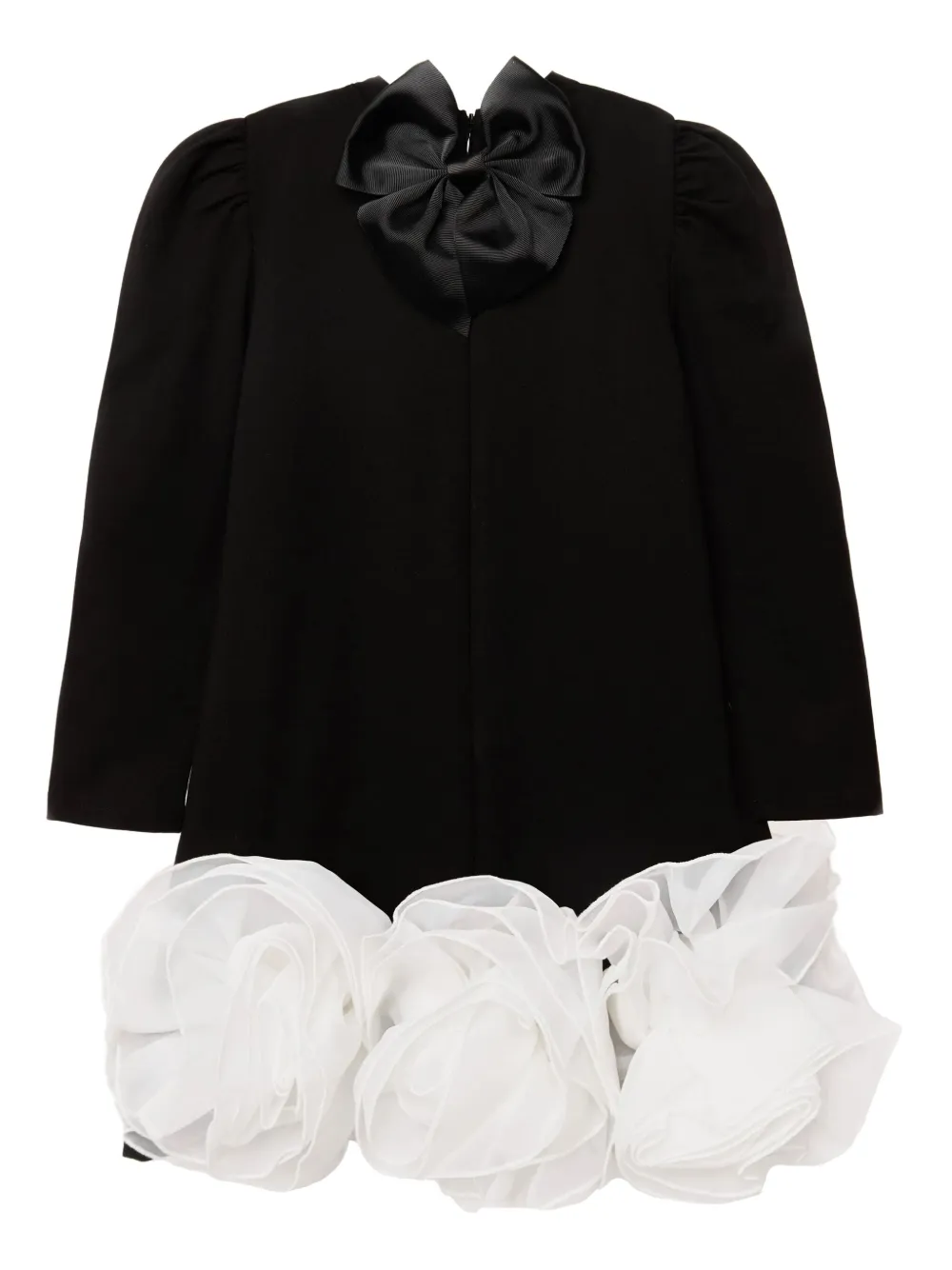 BCBG KIDS Jurk met organza rozen en strik Zwart