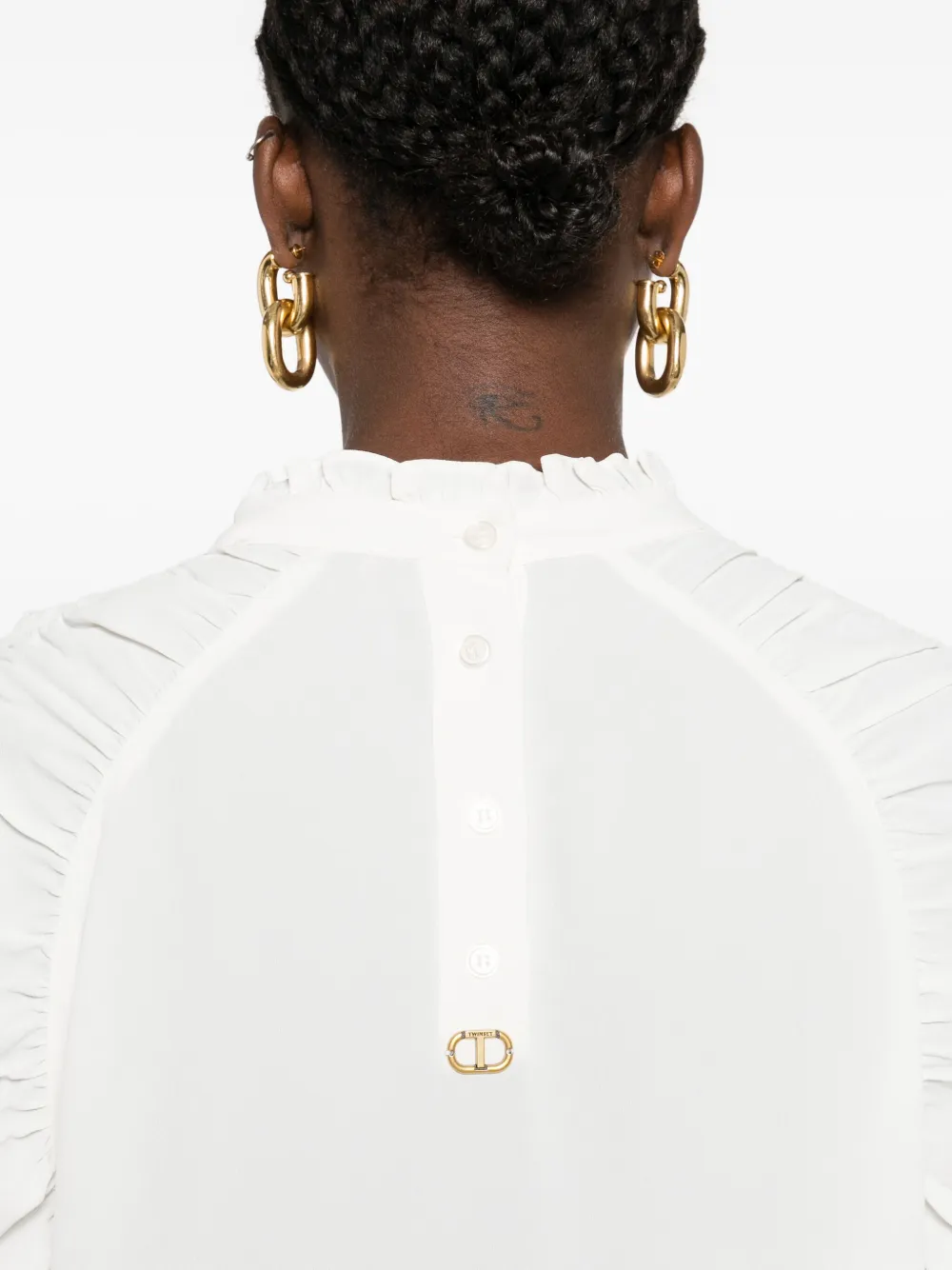 TWINSET Blouse met pofmouwen Wit