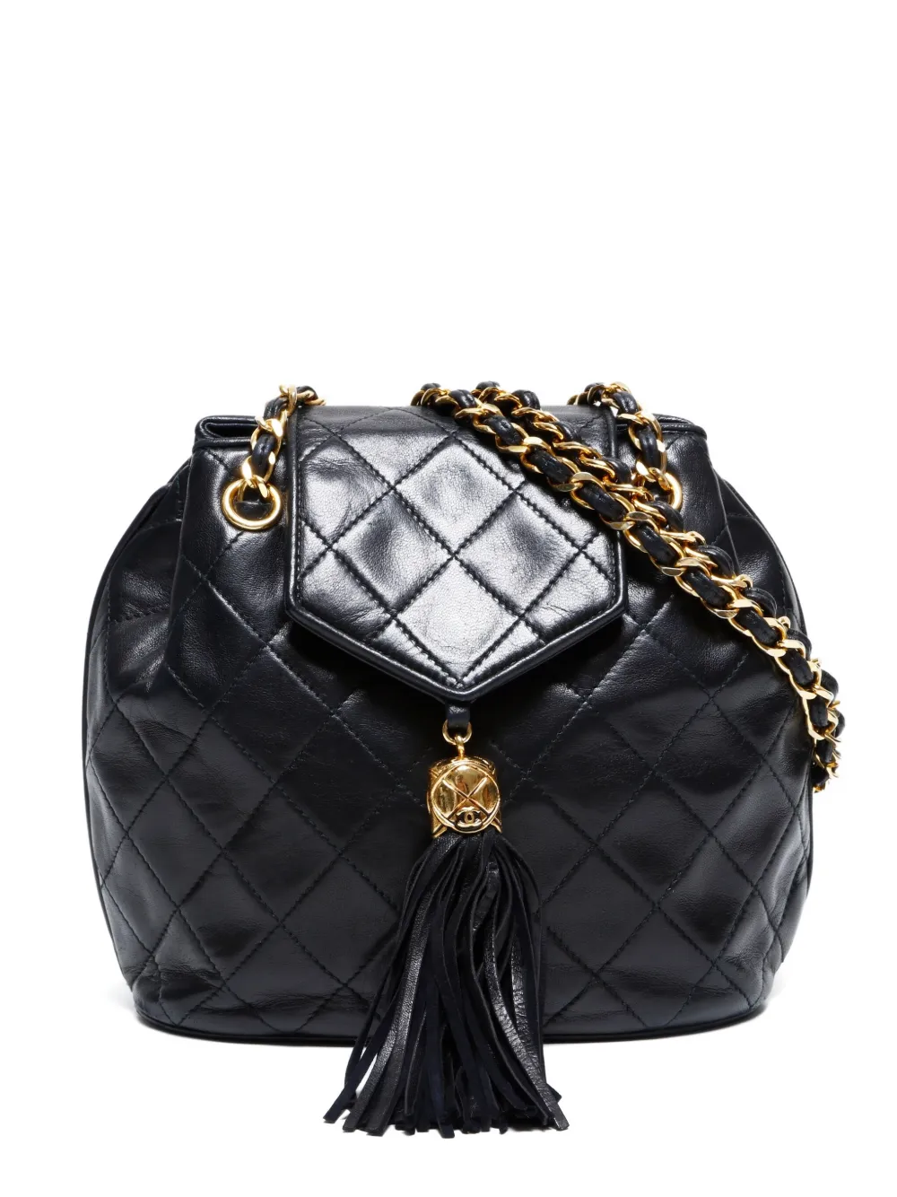 CHANEL Pre-Owned 1989-1991 quilted chain backpack | Black | Image 1