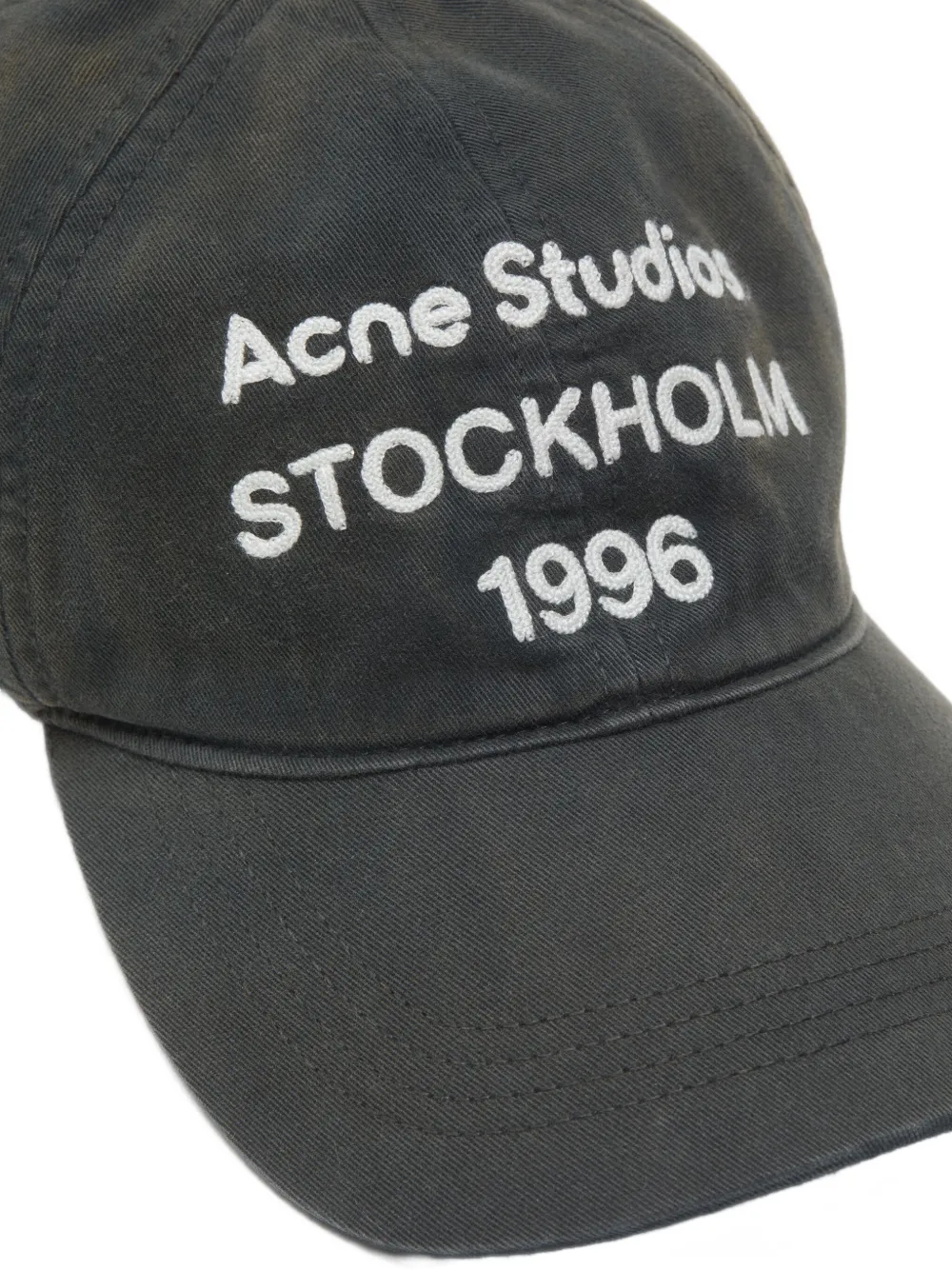 Acne Studios Honkbalpet met logo - Zwart
