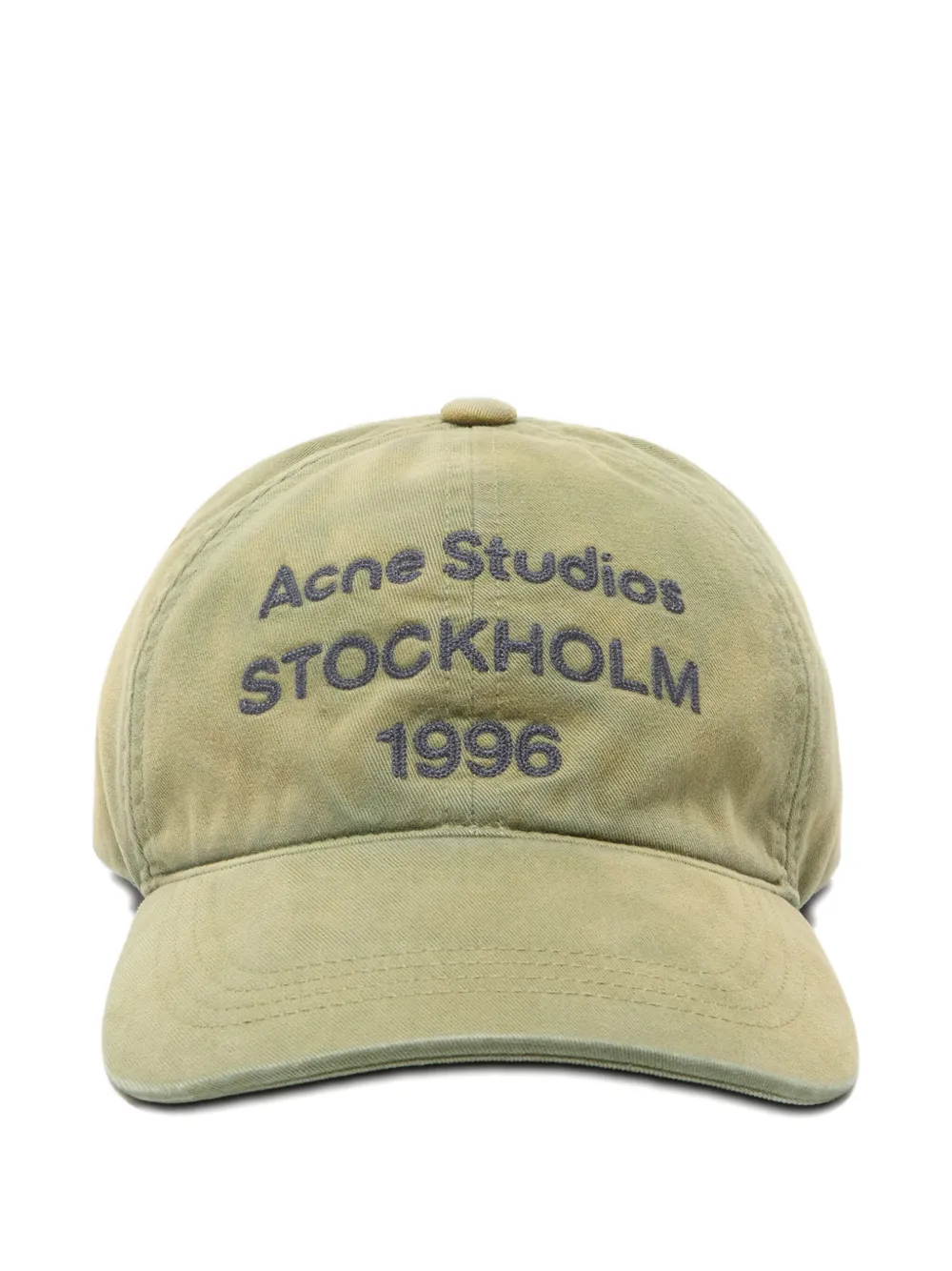 Acne Studios Logo Baseball Cap In Green