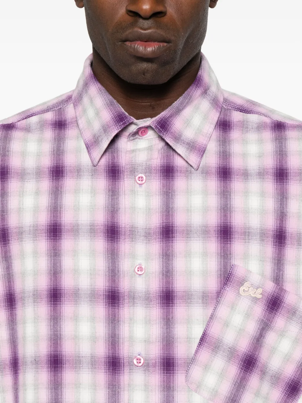 ERL Geruit overhemd Paars