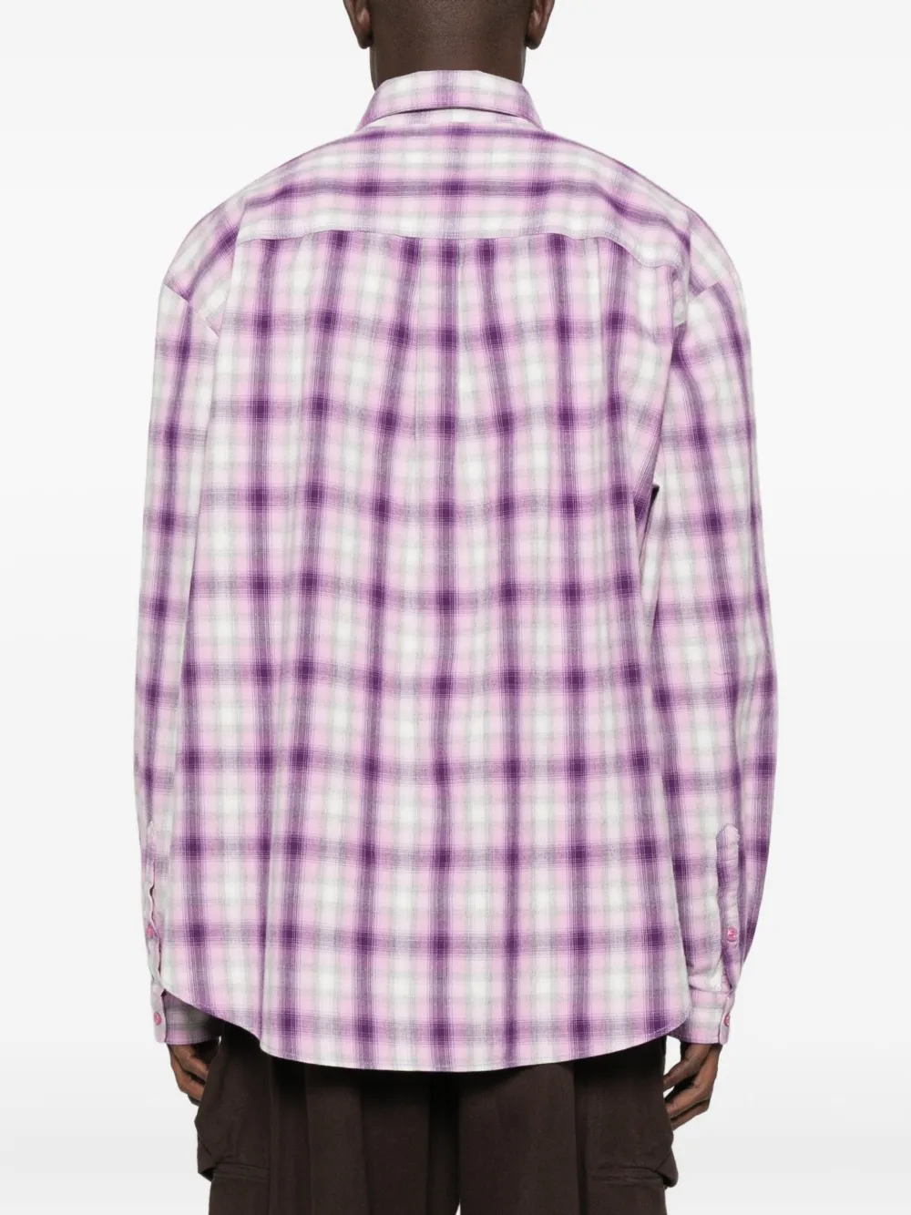 ERL Geruit overhemd Paars