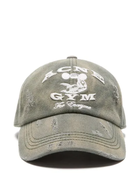 Acne Studios distressed logo baseball cap