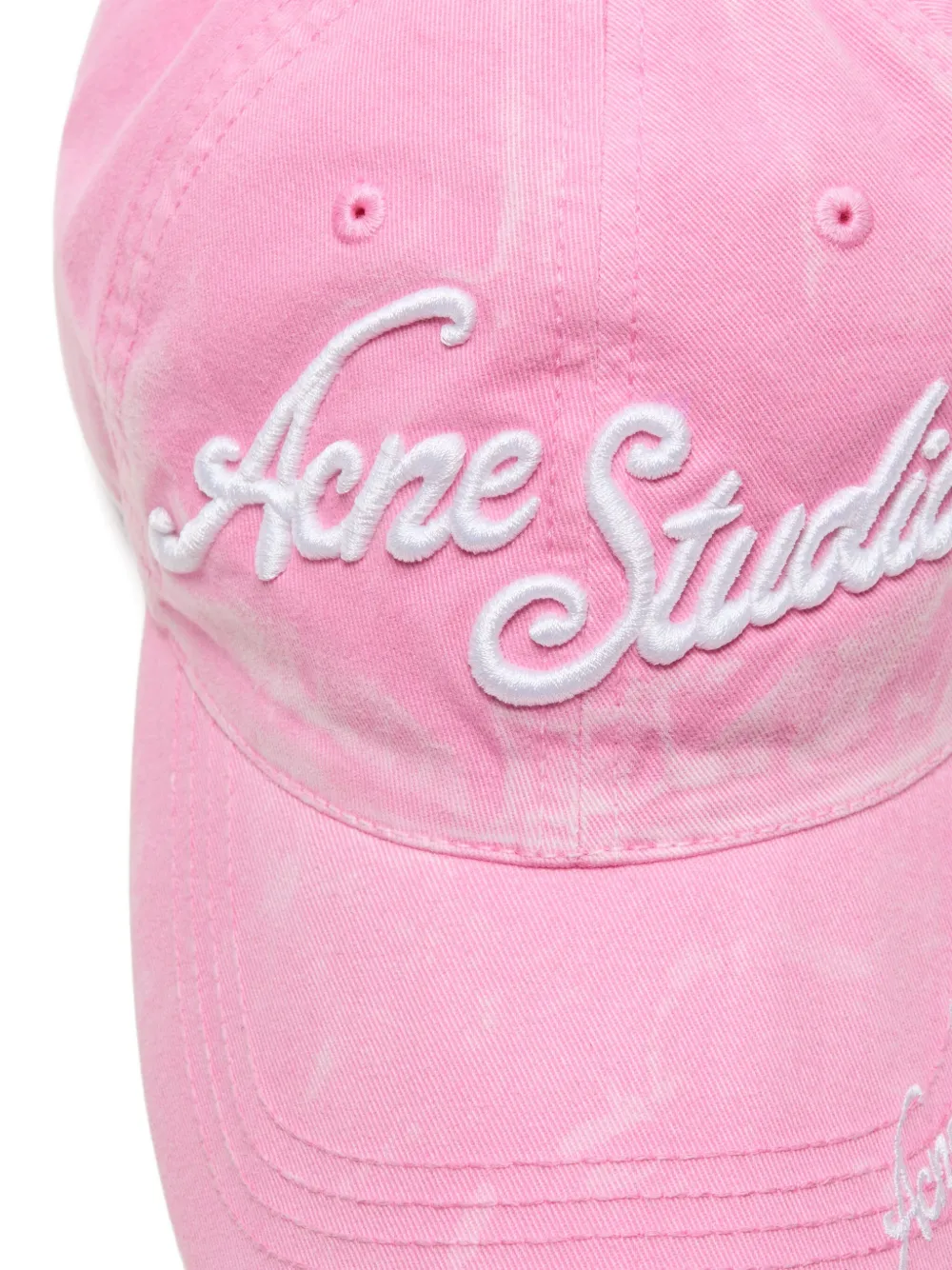 Acne Studios Katoenen pet met geborduurd logo Roze