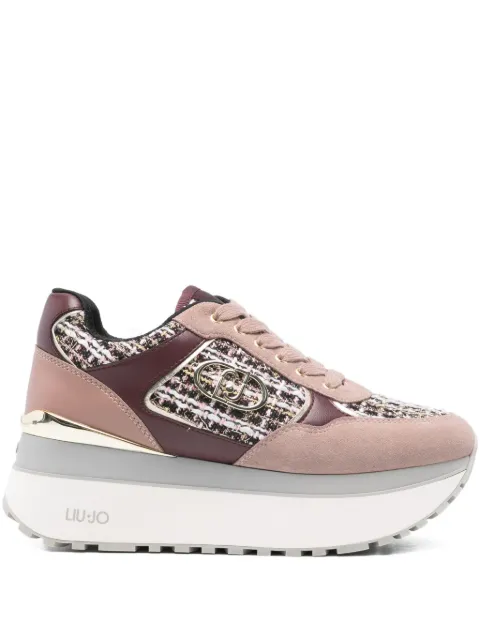 LIU JO tweed-panelled platform sneakers
