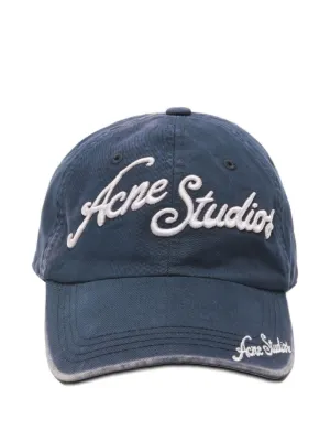 Acne Studios レザーFACEパッチキャップ キャップ Acne Studios - ロゴ