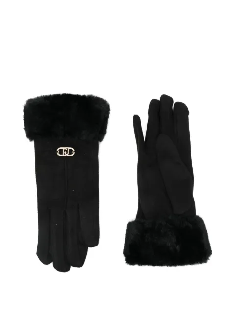 LIU JO faux-fur cuff gloves