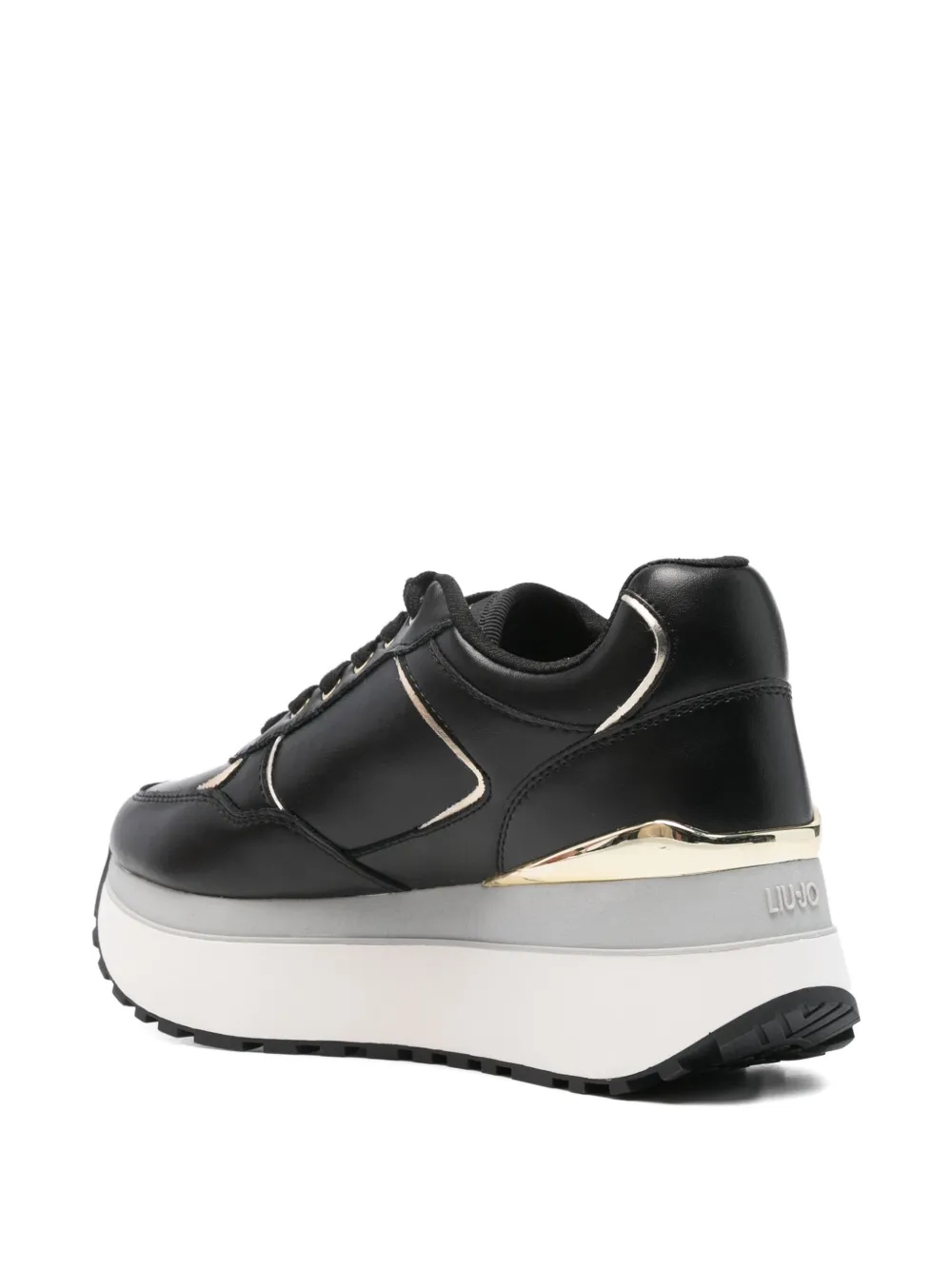 LIU JO logo-detail platform sneakers Black