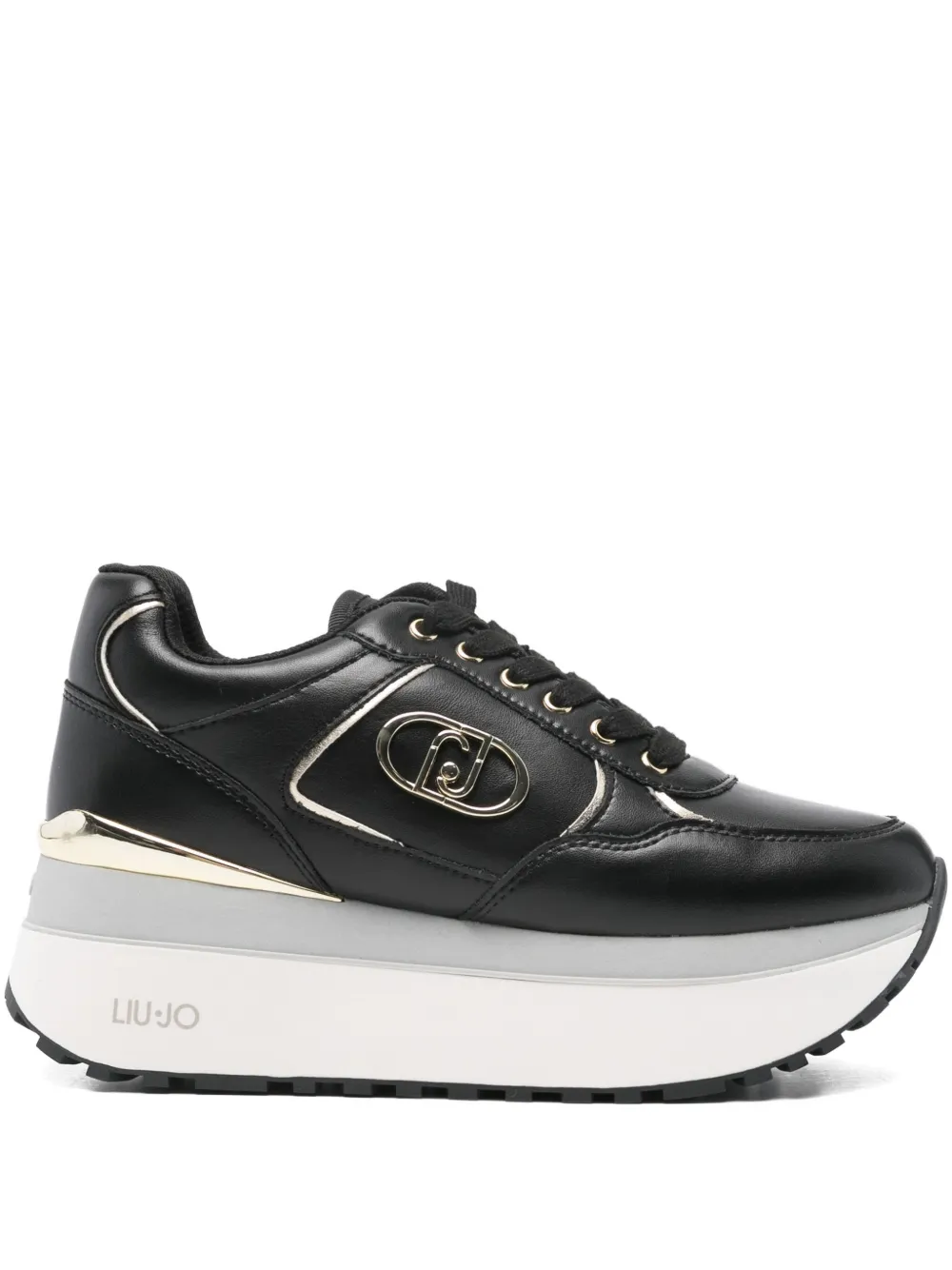 LIU JO logo-detail platform sneakers Black