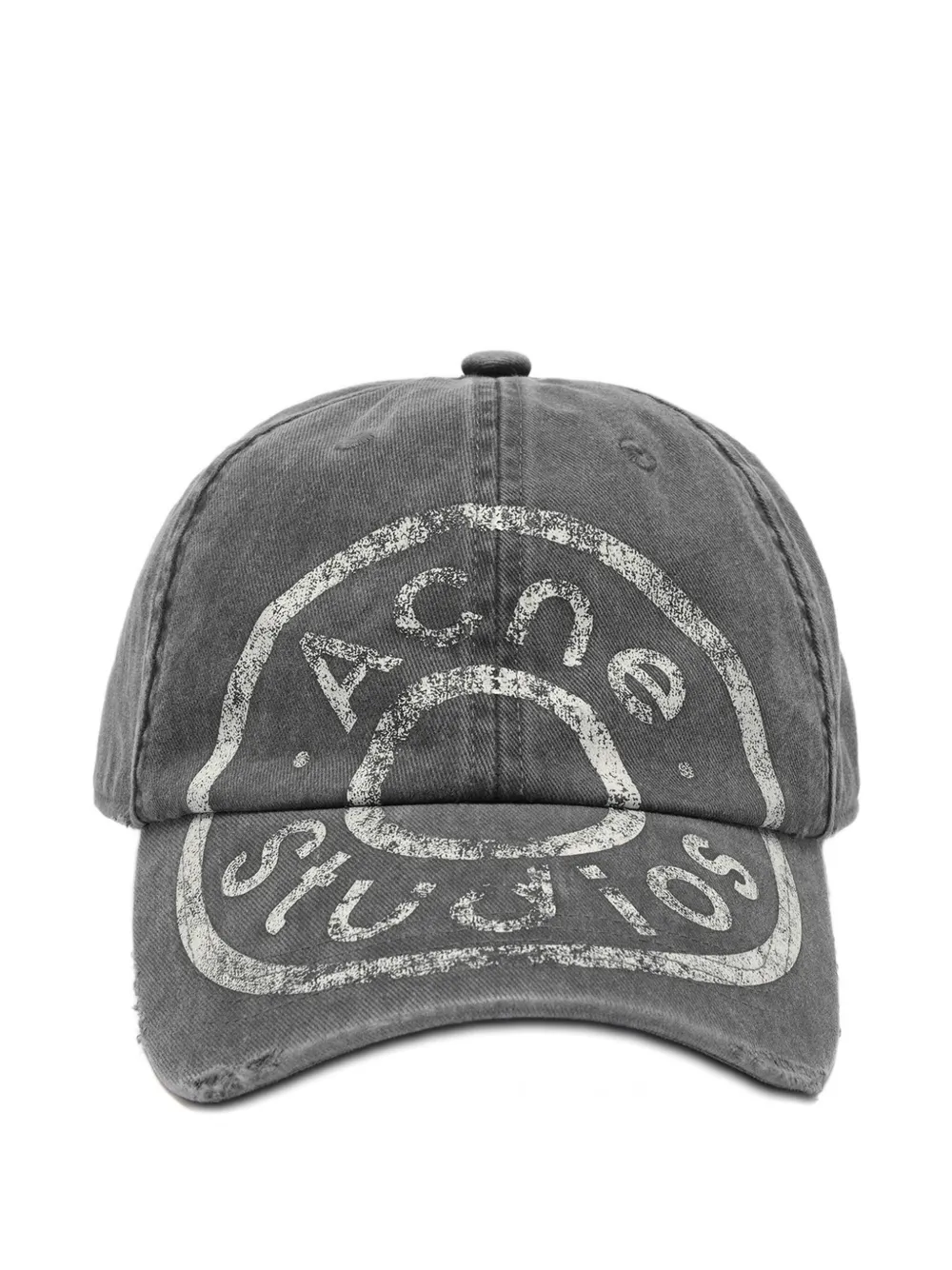 Acne Studios Logo Baseball Cap In Gray