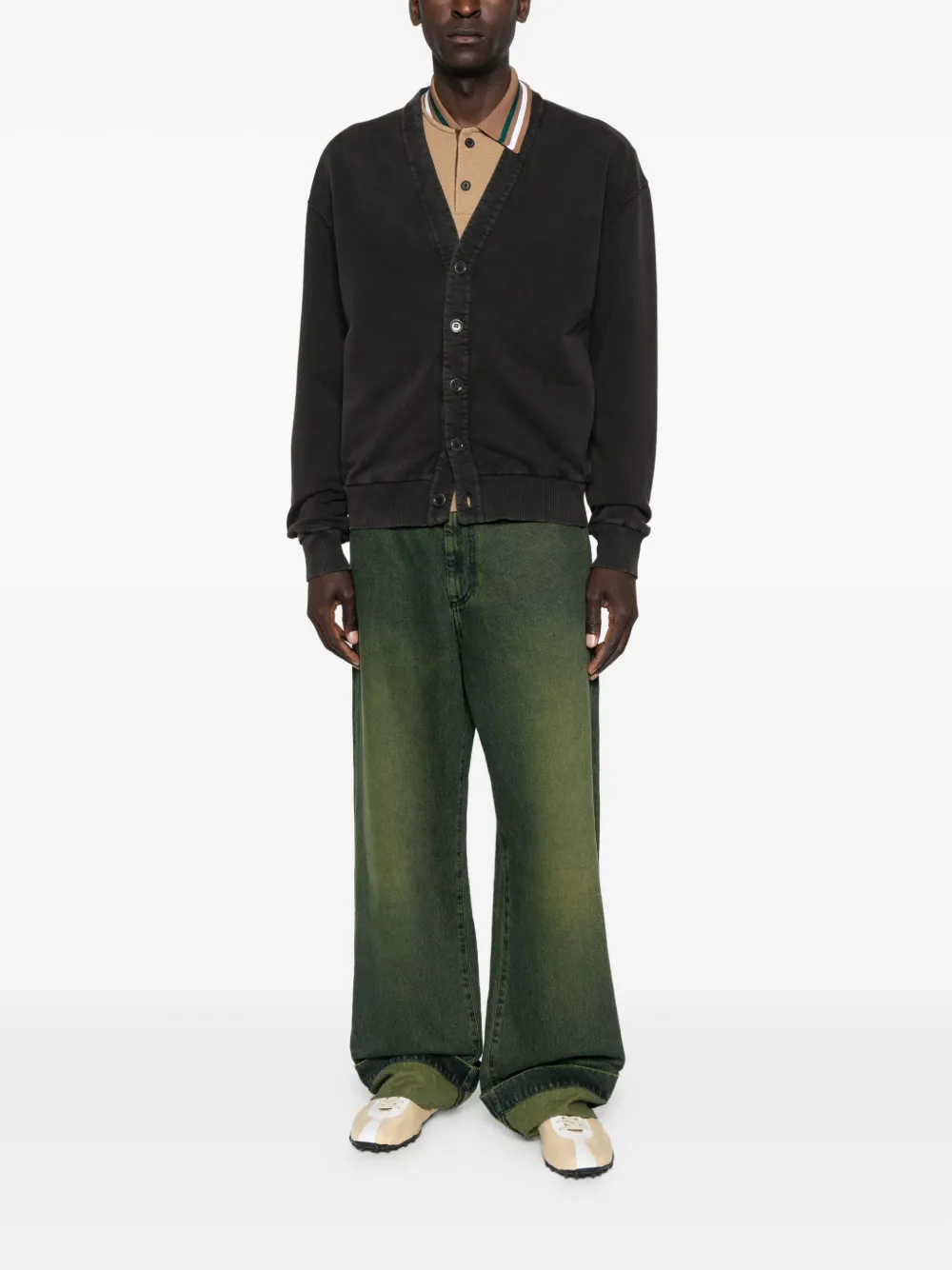 Jw Anderson Buttoned V-neck Cardigan In Black