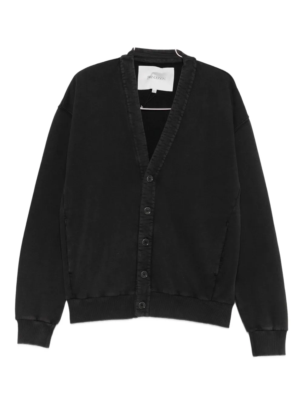 Jw Anderson Buttoned V-neck Cardigan In Black