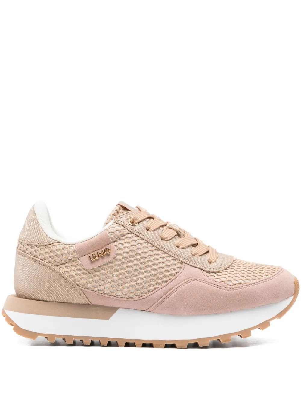 LIU JO mesh-panel leather sneakers Neutrals