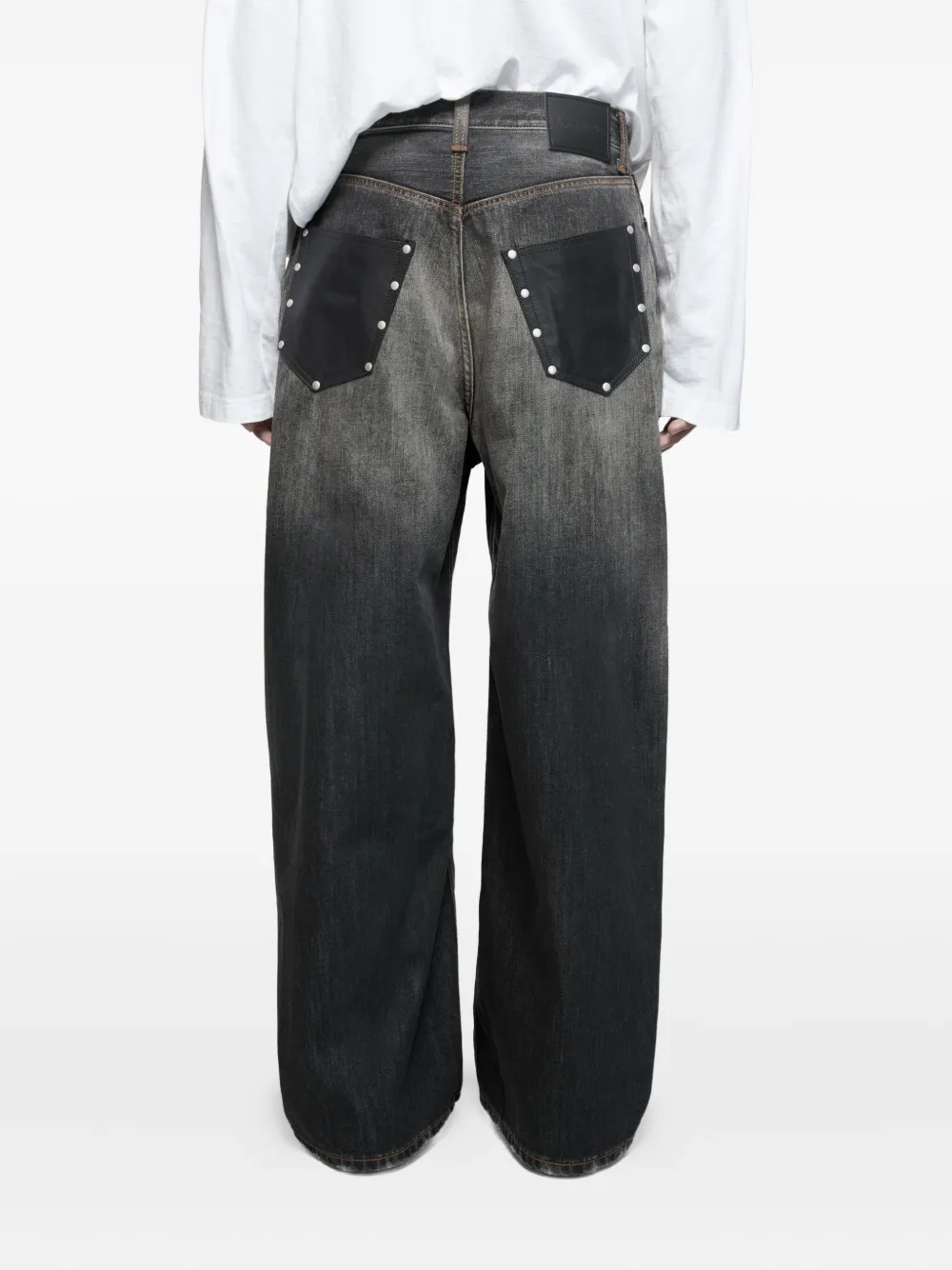Acne Studios 2023 jeans met logopatch Zwart