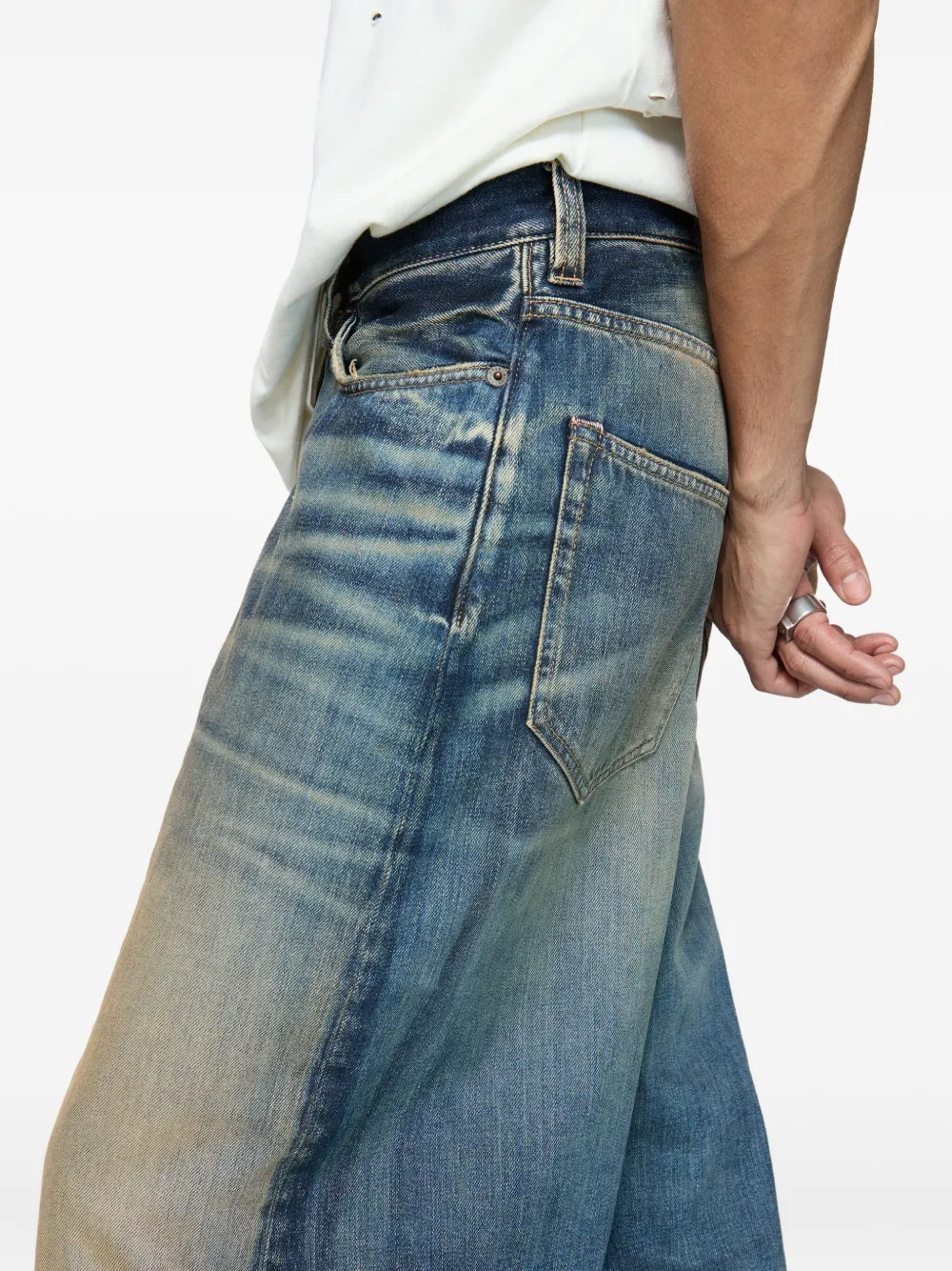 Acne Studios Katoenen jeans met vervaagd effect Blauw