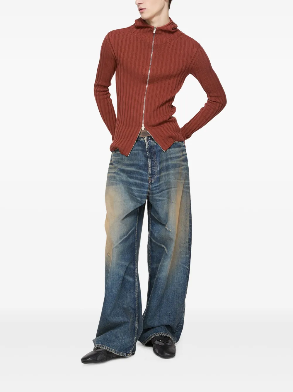 Acne Studios Katoenen jeans met vervaagd effect - Blauw