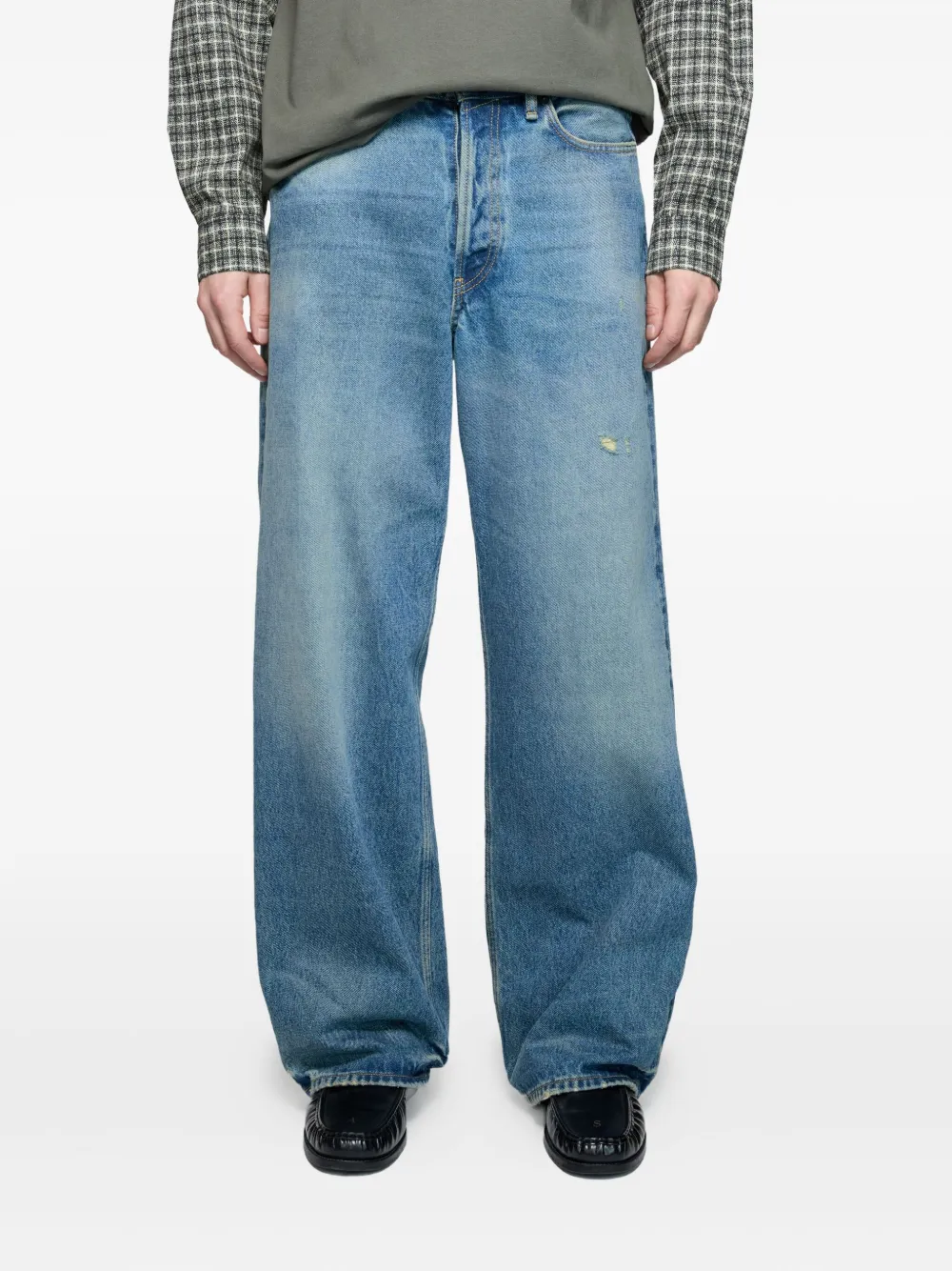 Acne Studios Cotton Jeans In Blue